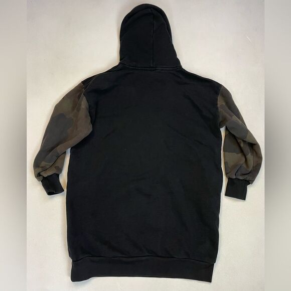 Palladium Pullover Hoodie Dress Women Medium Black Camo Sleeves - Picture 6 of 8